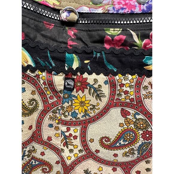 Zand Amsterdam Reversible Boho Mini Skirt Floral & Paisley Snap Waist Festival - Picture 6 of 10